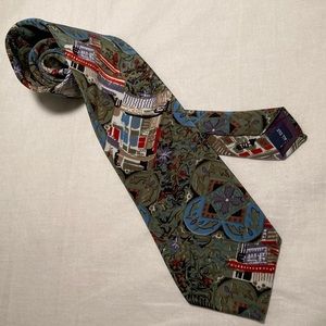 Pierre Cardin avant-gardiste clover print silk tie